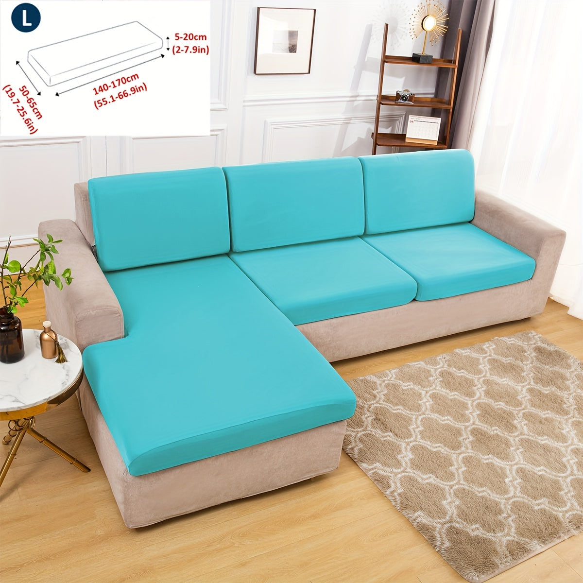 Classic Stretch Sofa Cover, Elastic Band Slipcover for Armchair to Sectional Sofas, Machine Washable Polyester and Spandex Blend, Fits Single to Four Seater Couches.