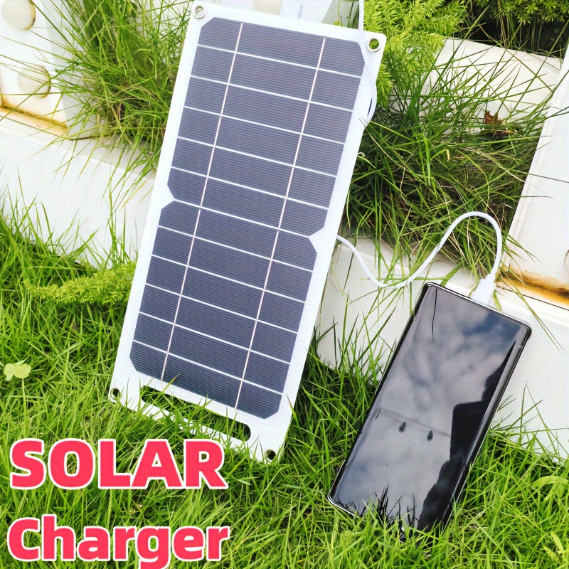 Solar charger panel with magnetic attachment, USB output, and detachable photovoltaic module for stable power supply, suitable for power banks, phones, camping, home, and RV use.