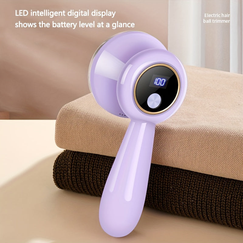 USB Rechargeable Fabric Shaver - Electric lint remover for clothes, bedding, furniture, and carpets. Can also trim hair balls on sofas.