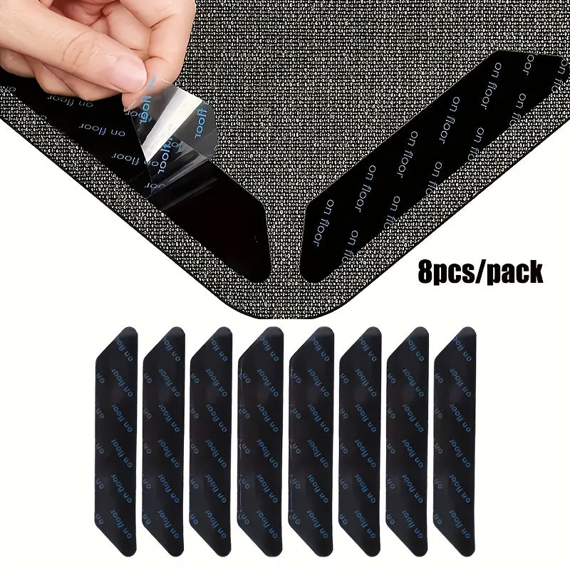 Premium Black PVC Peel and Stick Rug Stabilizer Tape for Living Room, Dining Room, Bathroom - High-Quality Non-Slip Grip, Edge Control, Easy Installation