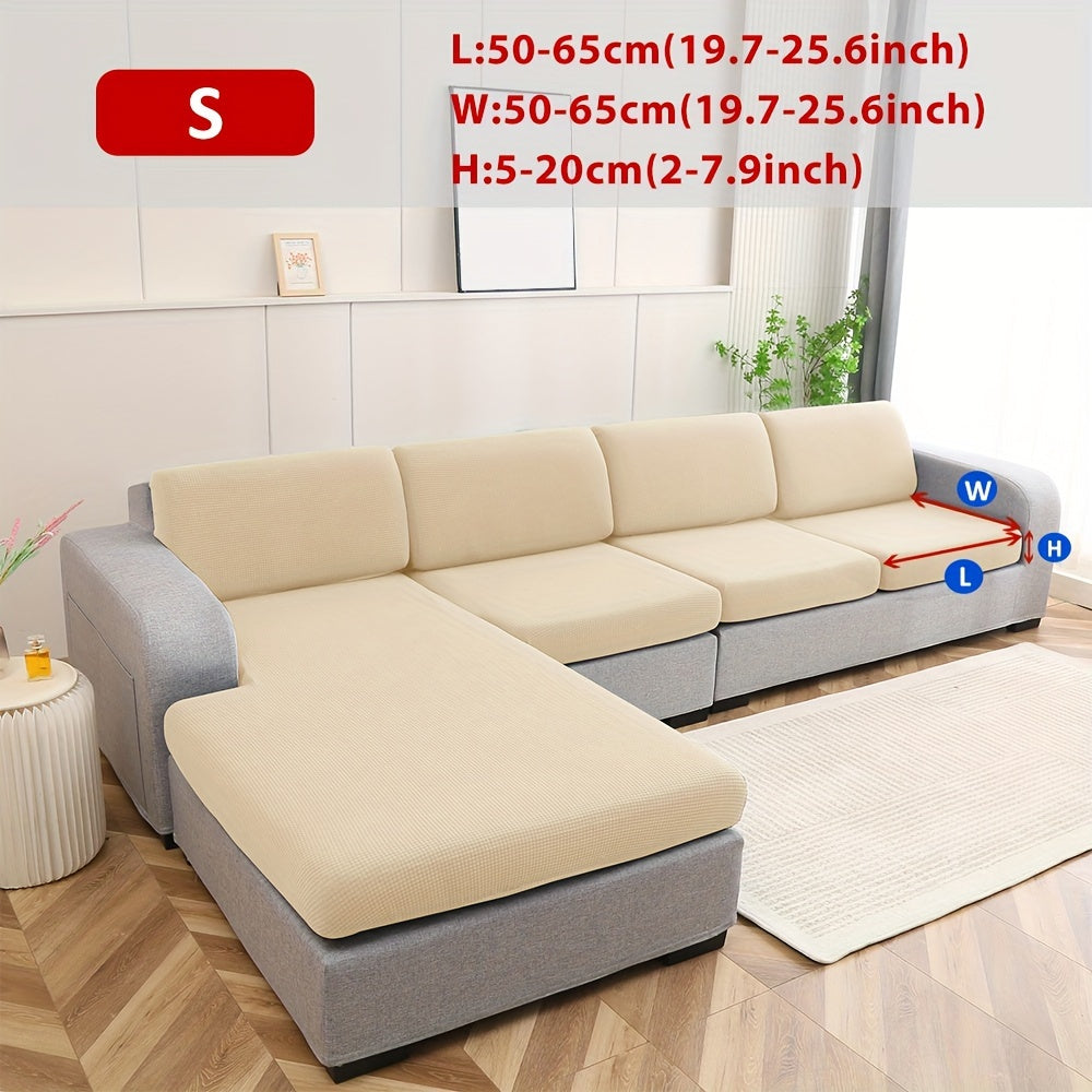 1 piece water-resistant sofa cover with classic elasticity, non-slip design, and easy care to protect and style furniture.