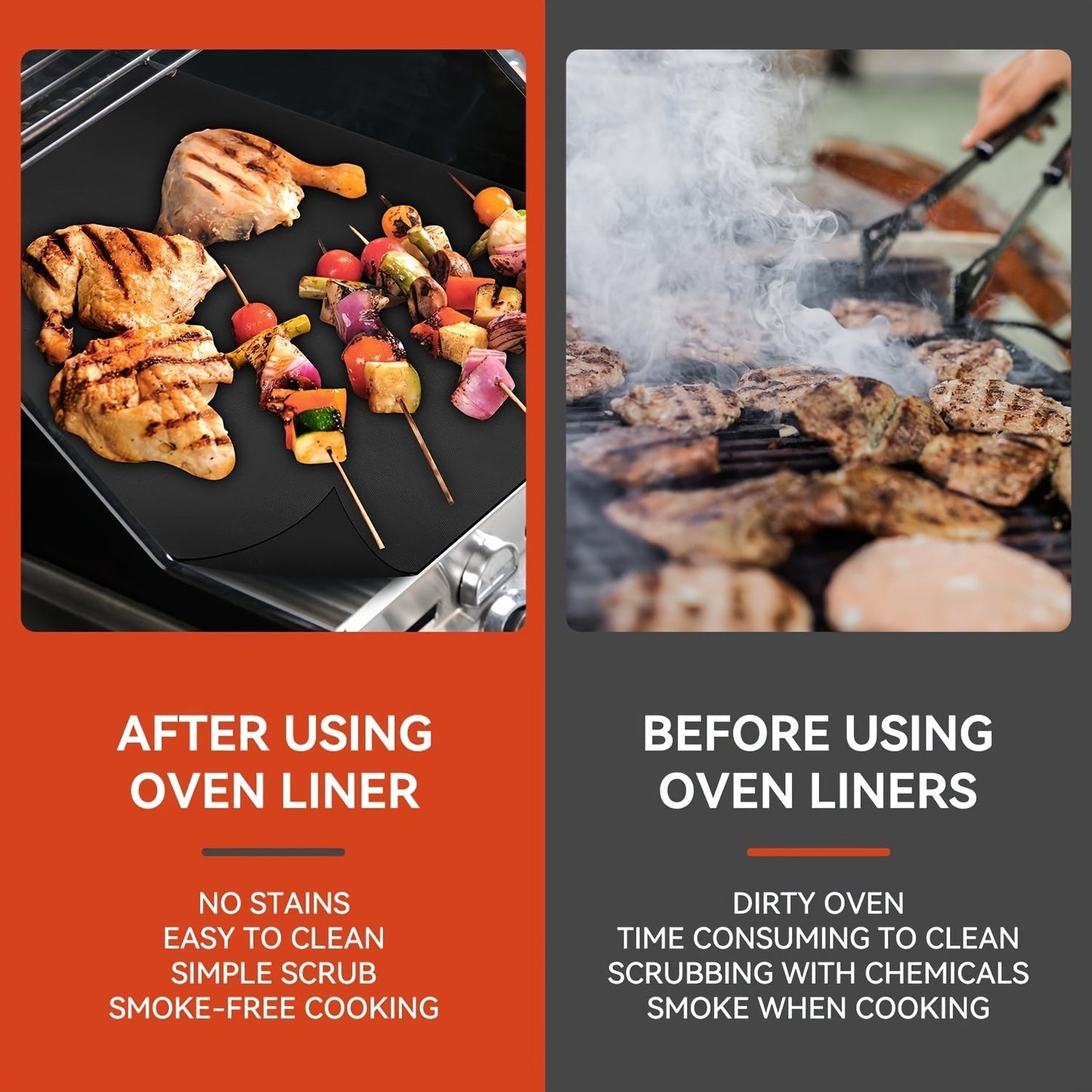 One-piece Long-lasting Silicone Baking Mat with Non-Stick Coating - Eco-friendly and Resilient, Suitable for Electric and Gas Ovens, Great for BBQs and Outdoor Cooking.