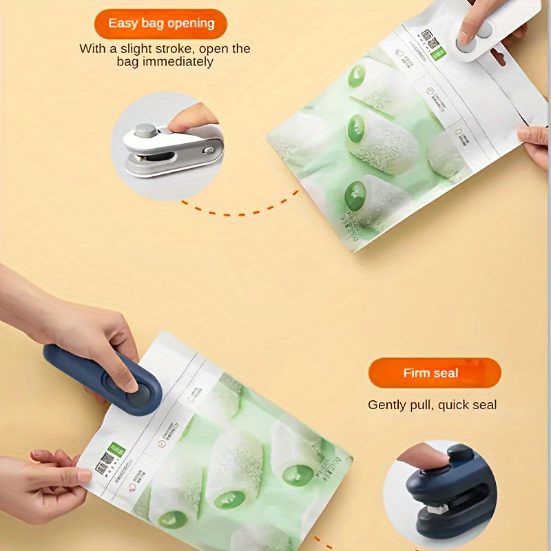 Handy Snack Sealer: Rechargeable USB Handheld Machine for Sealing Plastic Bags - Powered by Lithium Battery, 150mAh - Perfect for Keeping Snacks Fresh at Home