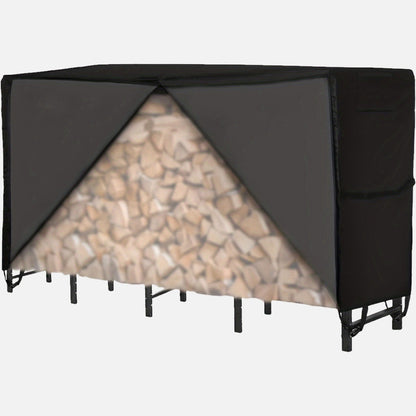 Durable Outdoor Log Rack Cover made of Waterproof Polycarbonate Fabric, Protects against Rain, Snow, and Sun - Designed for Standard Wood Pile Storage Holders