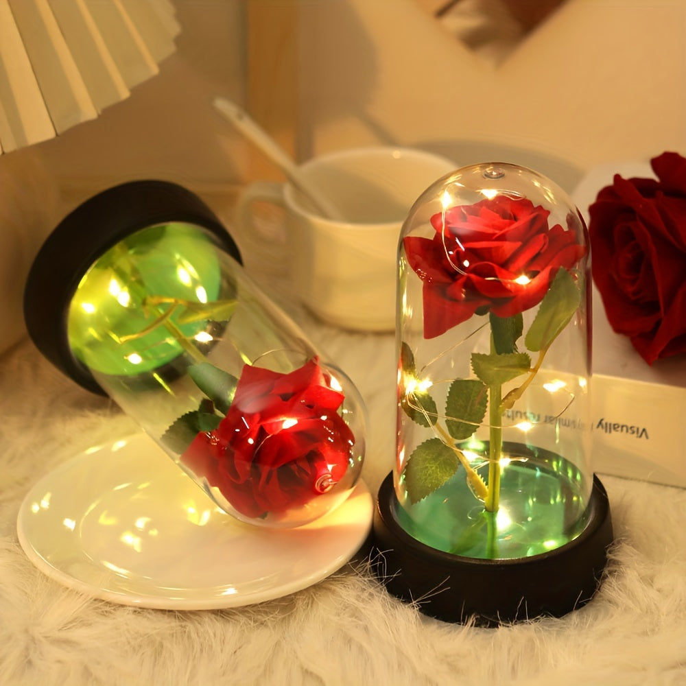 Create a lovely LED rose night light, ideal for romantic decor and gifts on special occasions like Valentine's Day or Mother's Day. Great for desktops, flower decorations, or as a