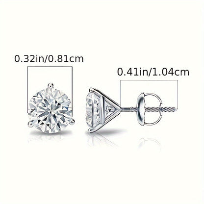 These stunning round zirconia earrings are made from elegant 925 sterling silver, featuring hypoallergenic posts that are nickel-free. Available in both golden and silver tones, they are the perfect choice for Valentine's Day or engagement gifts. This