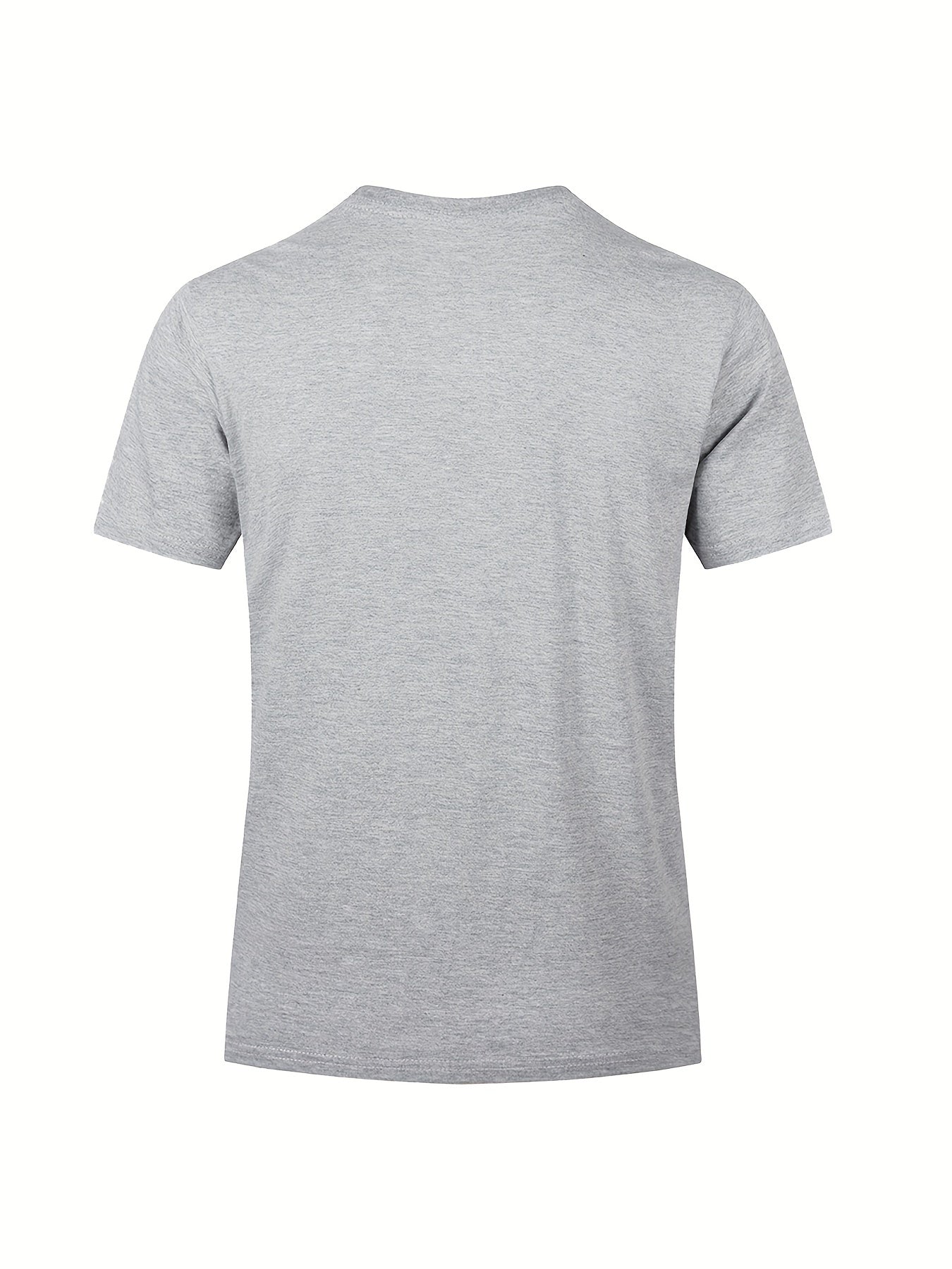 Set of 5 solid cotton lightweight crew neck t-shirts for men, perfect for summer sports and gifting.