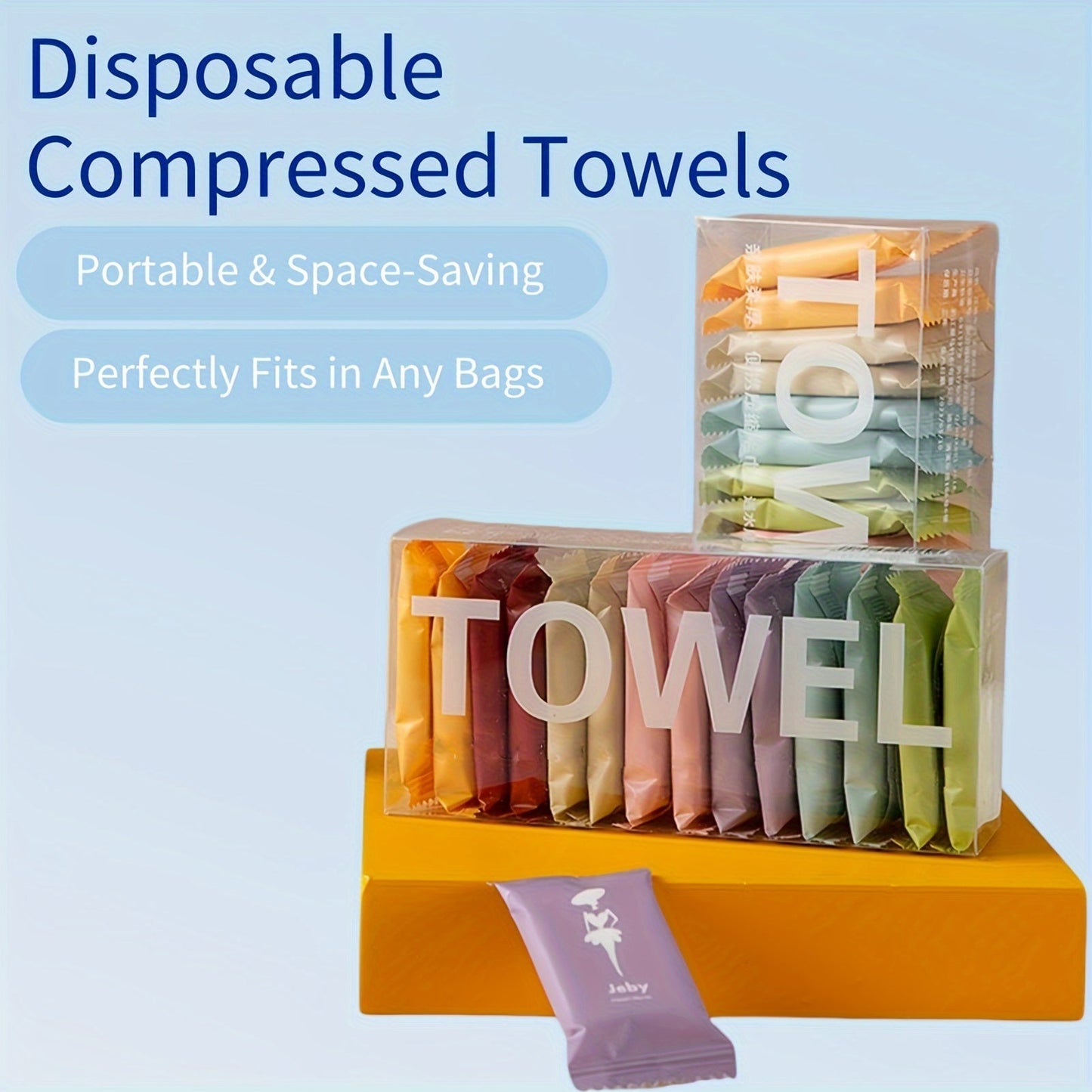 Experience the convenience of Multi-Pack Magic Compressed Towels - versatile, extra thick disposable microfiber towels that are perfect for travel, camping, hiking, beauty salon visits, and more. These large coin-shaped portable facial wipes are also