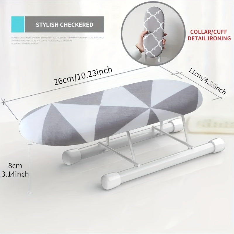 Durable Plastic/Iron Compact Mini Ironing Board Ideal for Collars and Cuffs - Perfect for Home Use