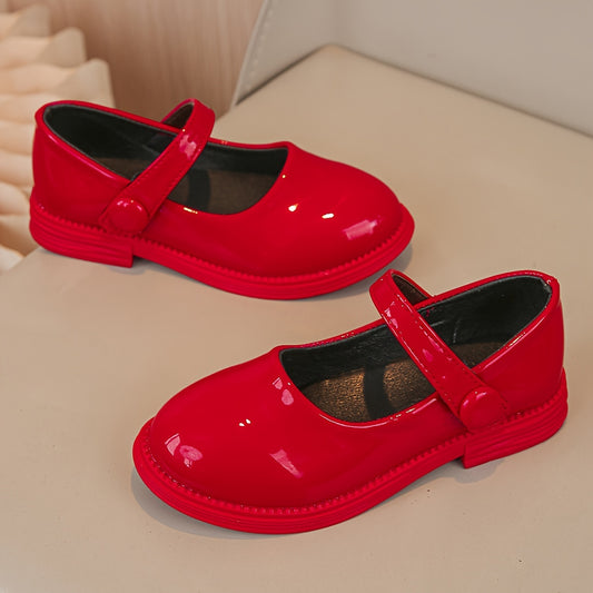 Stylish Princess Shoes - Versatile Mary Janes with Hook-and-loop Closure, Great for Performances and Casual Wear