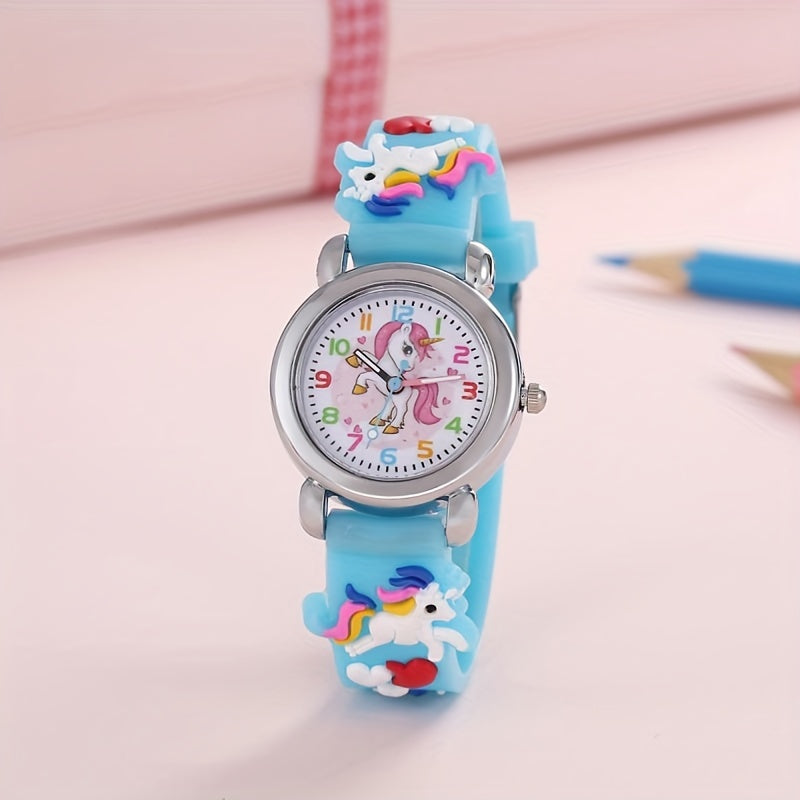 Kids' Dinosaur Quartz Watch - Fun Gift for Students, Battery-Powered