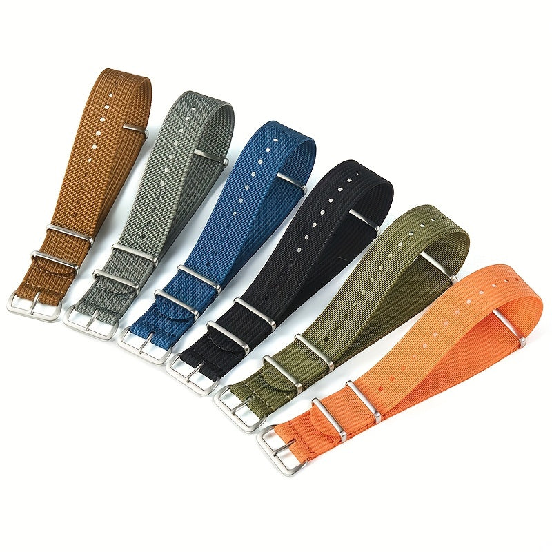 Choose a Nylon Watch Band With a Stainless Steel Buckle in 18mm, 20mm, or 22mm - A Perfect Gift for King's Day