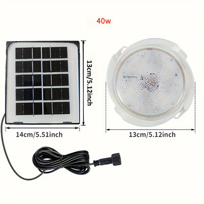 40W Solar Wall Light with Remote Control for Outdoor Areas.