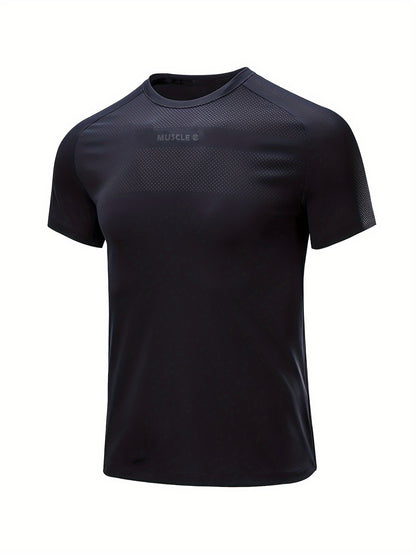 Casual slim fit men's t-shirt for summer outdoor activities