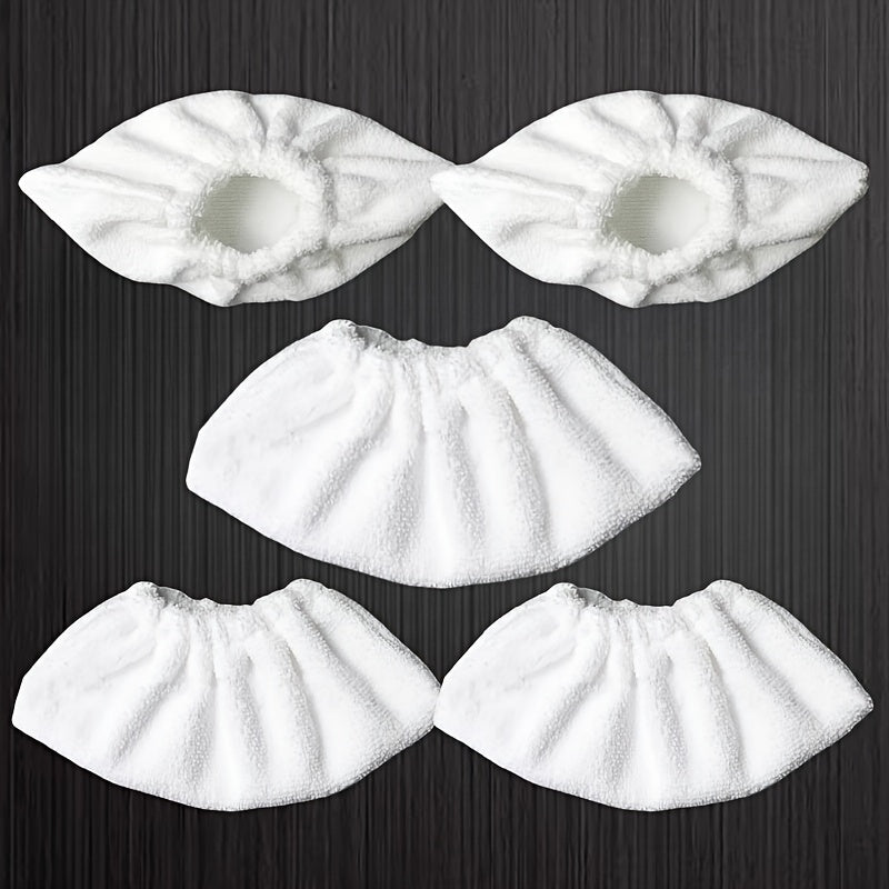 Set of 5 cloth cleaning pads for Karcher EasyFix SC2 SC3 SC4 SC5 steam mop, perfect for replacing worn out accessories on your mop cleaner.