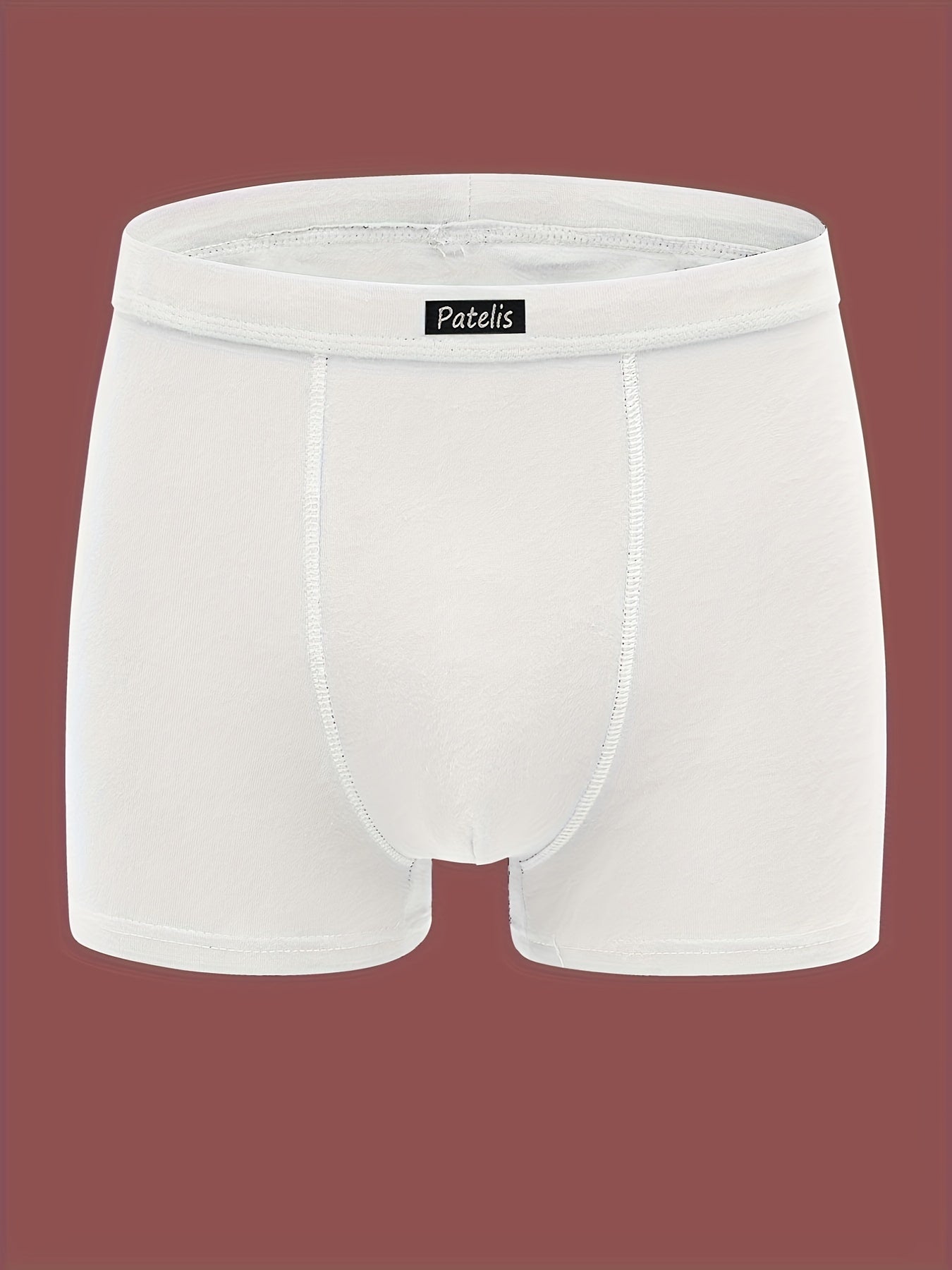 3 Men's Plus Size Cotton Underwear: Casual Plain Color Boxer Trunks, Breathable and Quick Drying Boxer Briefs.