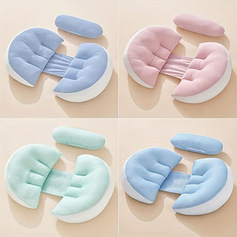 Essential Comfort for Side Sleepers During Pregnancy- Portable and Adjustable U-Shaped Maternity Pillow made from Soft Polyester with a Removable Cover - Provides Waist Support and Belly Relief