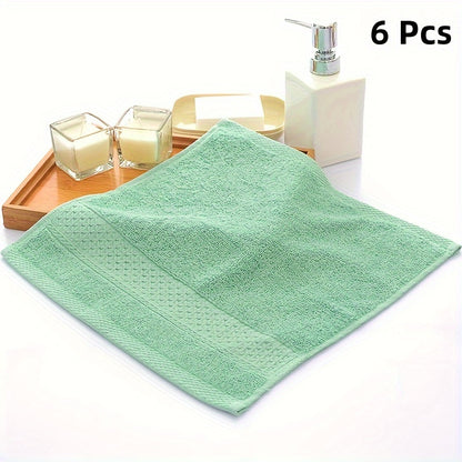 6-piece cotton towel set perfect for the home bathroom. Absorbent, quick-drying, super soft, and skin-friendly. Ideal bathroom supplies.