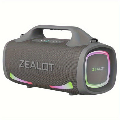 Беспроводная портативная колонка ZEALOT S79 100W с 4 динамиками, поддерживает TF-карту/USB/AUX/TWS, подключается к мобильным устройствам и телевизорам, идеально подходит для уличных вечеринок и домашних кинотеатров.