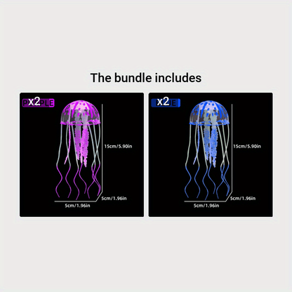 Artificial silicone jellyfish ornament for aquarium tank simulation.