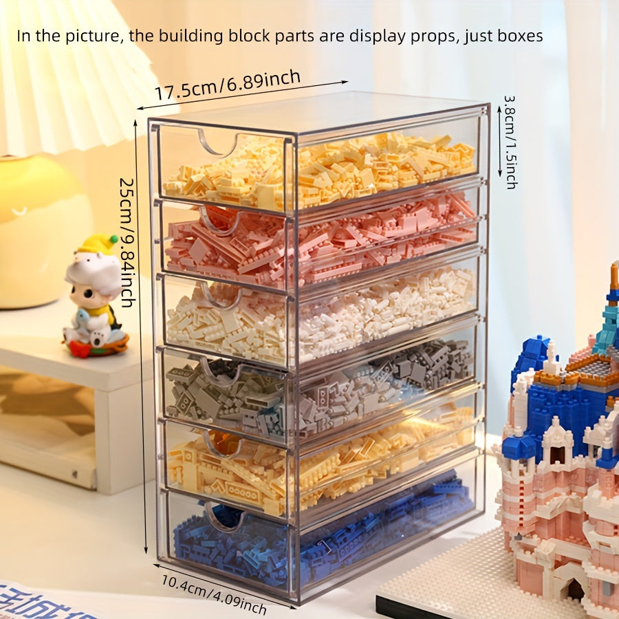 Modern plastic organizer for small building blocks - no power needed.