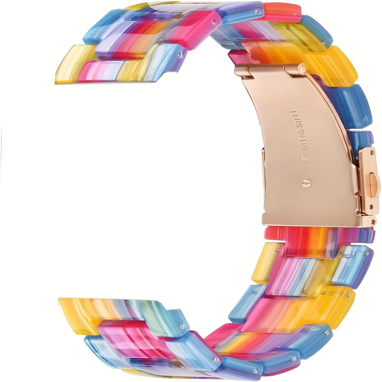 Chic Ivory White Resin Band for iWatch - Fits 38mm to 49mm Sizes, Compatible with Ultra & Series Models - Sleek, Comfortable Design with Butterfly Clasp, Lightweight and Gentle on Skin