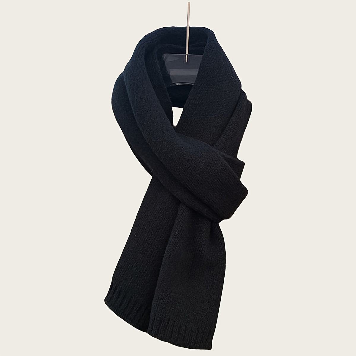 Cozy Solid Color Thick Knit Scarf, Perfect for Staying Warm and Chic in Fall/Winter