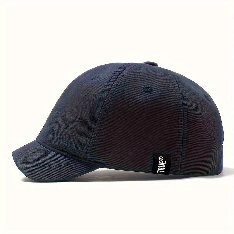 Men's adjustable baseball cap with hip-hop letter patch - stretch fit, street style, polyester