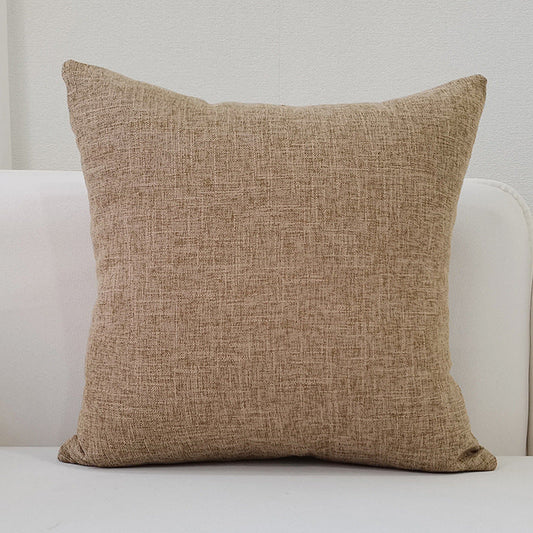 Pillow covers made of linen, featuring a classical solid color design. Perfect for decorating sofas, couches, beds, and cars.