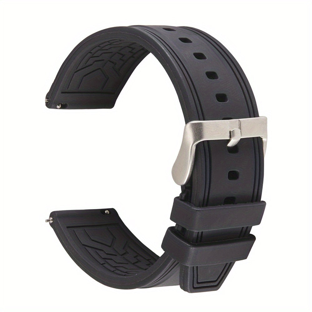 Get the perfect gift with this 1pc Quick Release Soft Silicone Watch Band in 20mm, 22mm, or 24mm. It's the ideal choice for watch enthusiasts looking to change up their accessories.