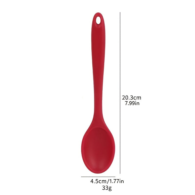 1 piece of silicone soup spoon for meals, kitchen cutlery, and tools.