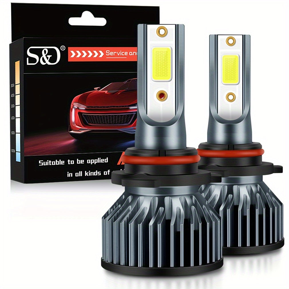 S&D 2pcs LED auto lamps with Canbus technology, 20000LM brightness and super bright COB chips in various sizes