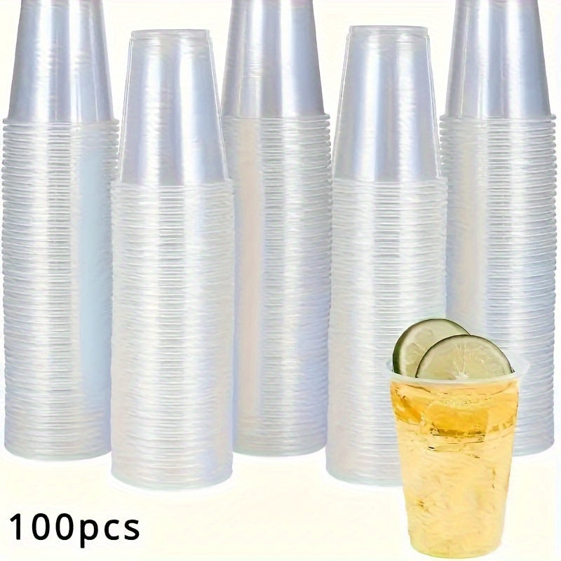 Pack of 100 ClearCup Disposable Plastic Cups, 130ml Capacity, BPA-Free, Insulated, Hand Wash Only. Great for Parties, Picnics, and Home Gatherings.