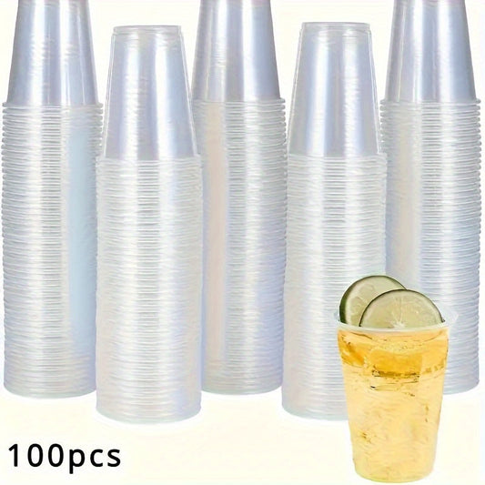 100 dona ClearCup bir martalik plastik stakan, sig‘imi 130 ml, BPA siz, izolyatsiyalangan, faqat qo‘lda yuviladi. Partiyalar, pikniklar va uy yig&#39;ilishlari uchun ajoyib.