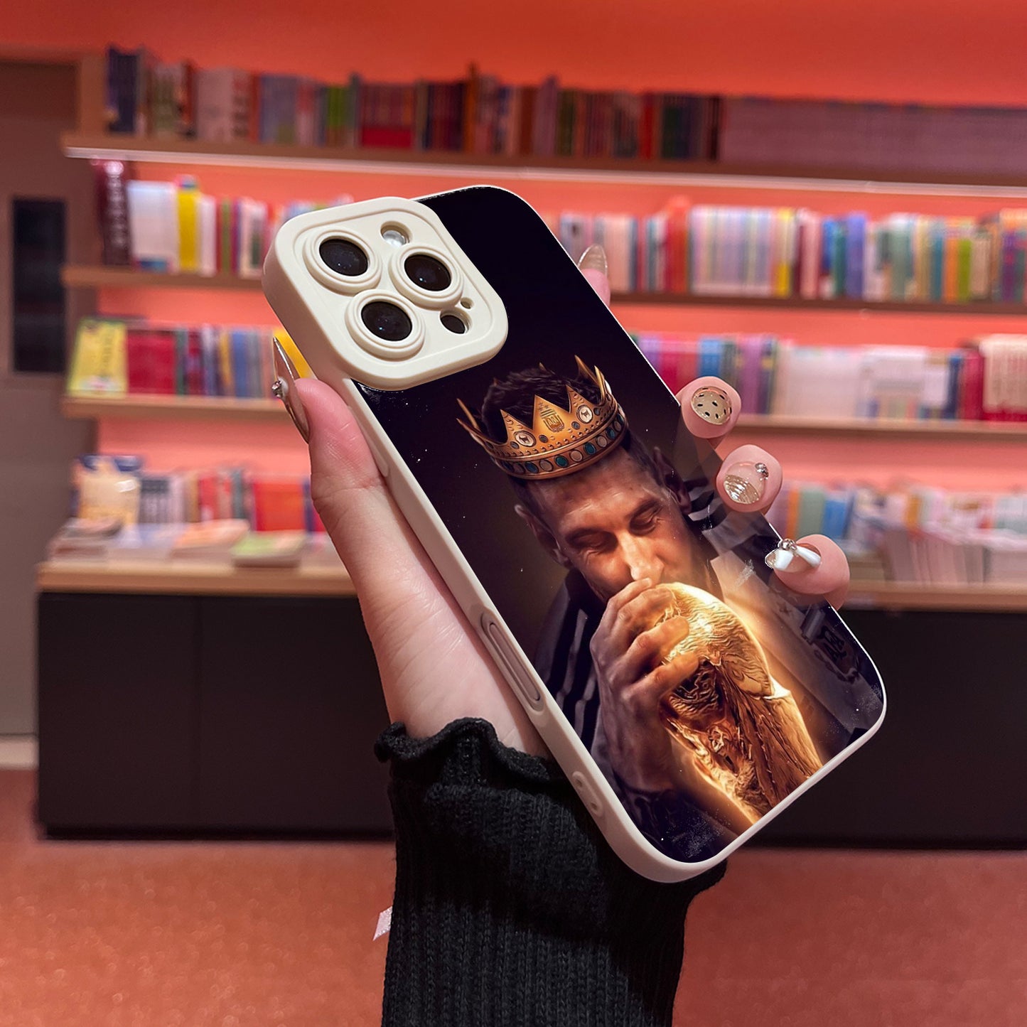 UV printed phone case with Golden Globe design, 360-degree protection, compatible with various iPhone models, perfect birthday gift for boys and girls.