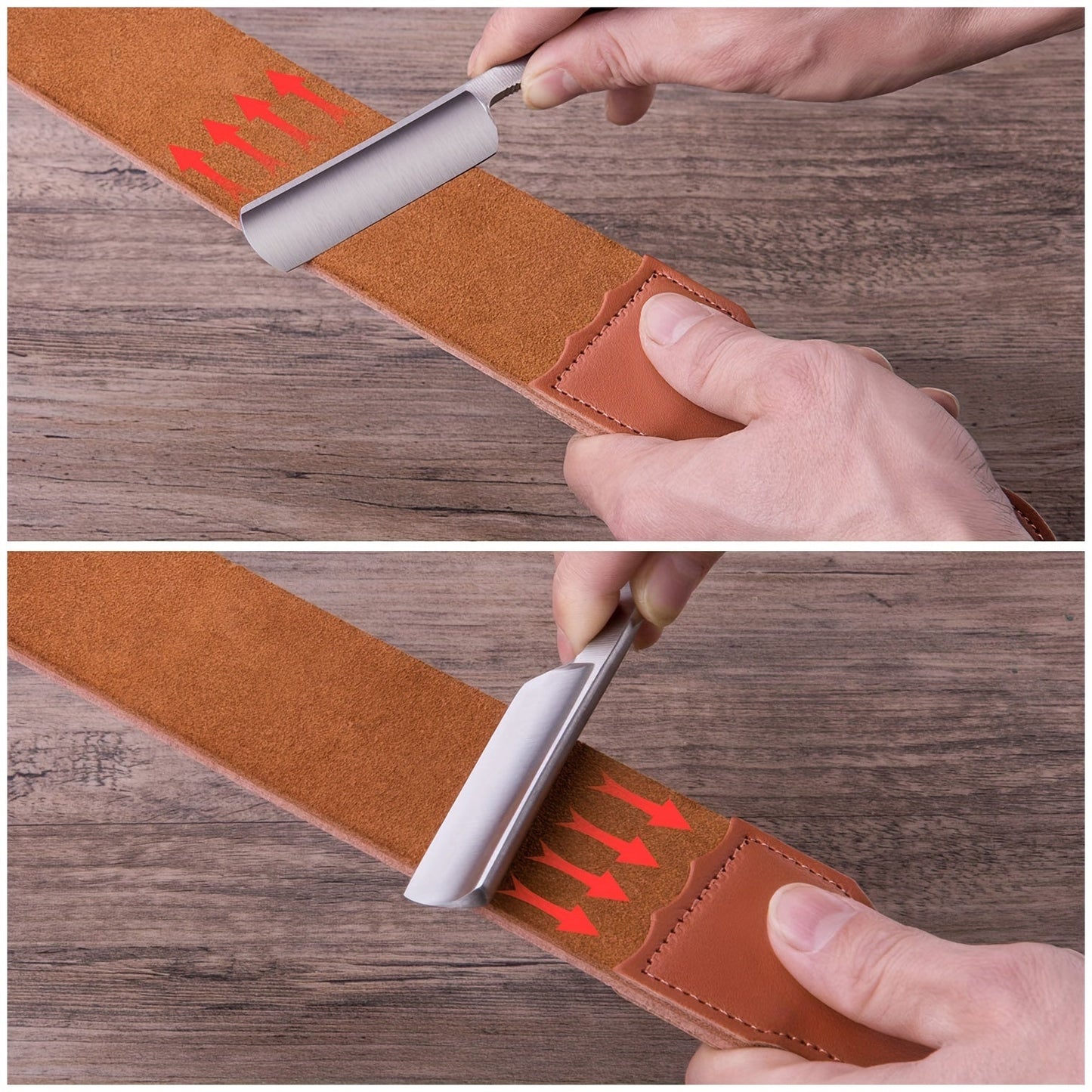 This professional knife sharpening stone set includes a whetstone sharpener kit with 4 side grits (400/1000 3000/8000), a non-slip bamboo base, a flattening stone, an angle guide, and a leather strop. It is the best choice for knife sharpening and a