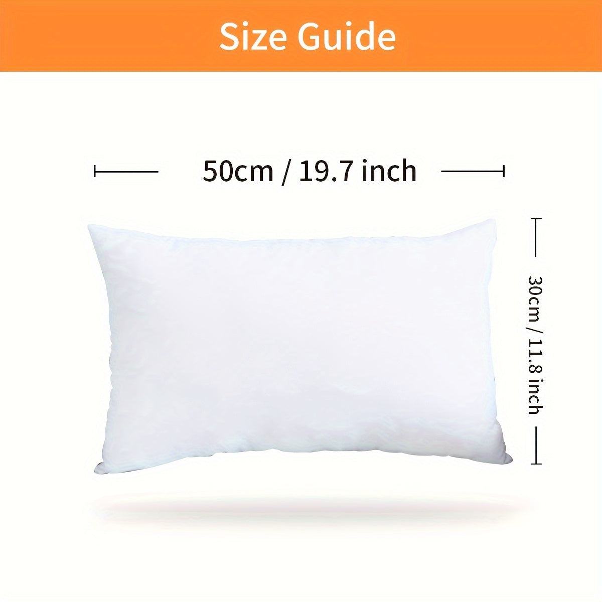 White polyester fabric square pillow core filled with soft and fluffy 3D polyester fiber, suitable for home decoration on beds, sofas, couches, and cars, perfect for Christmas decor.