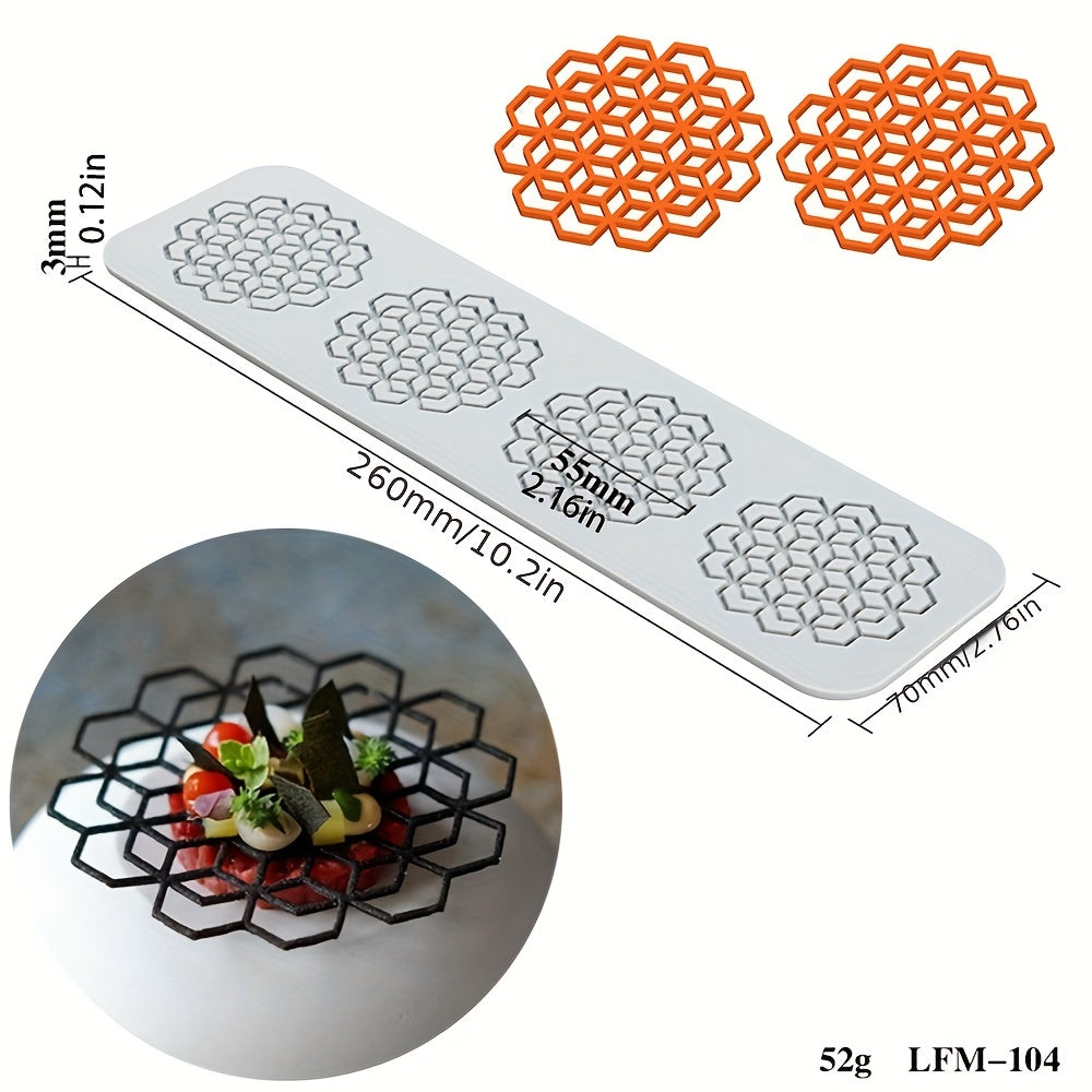 Silicone Mold for DIY Craft Baking: Flower Leaf Patterns Cake Lace Mat - Ideal for Decoration and Printing Molds