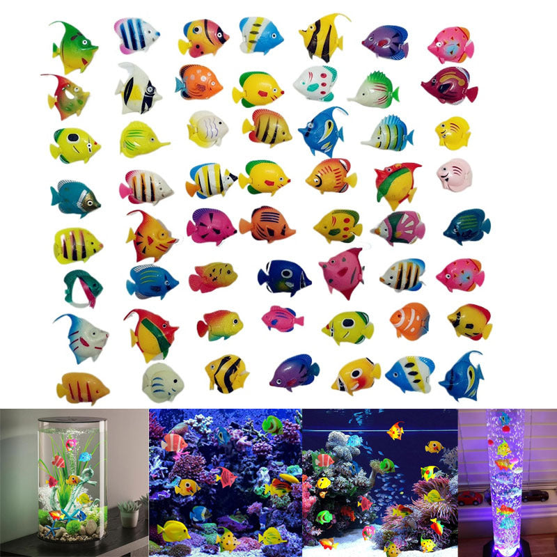 15 realistic moving artificial fish for tank or bathroom decoration.