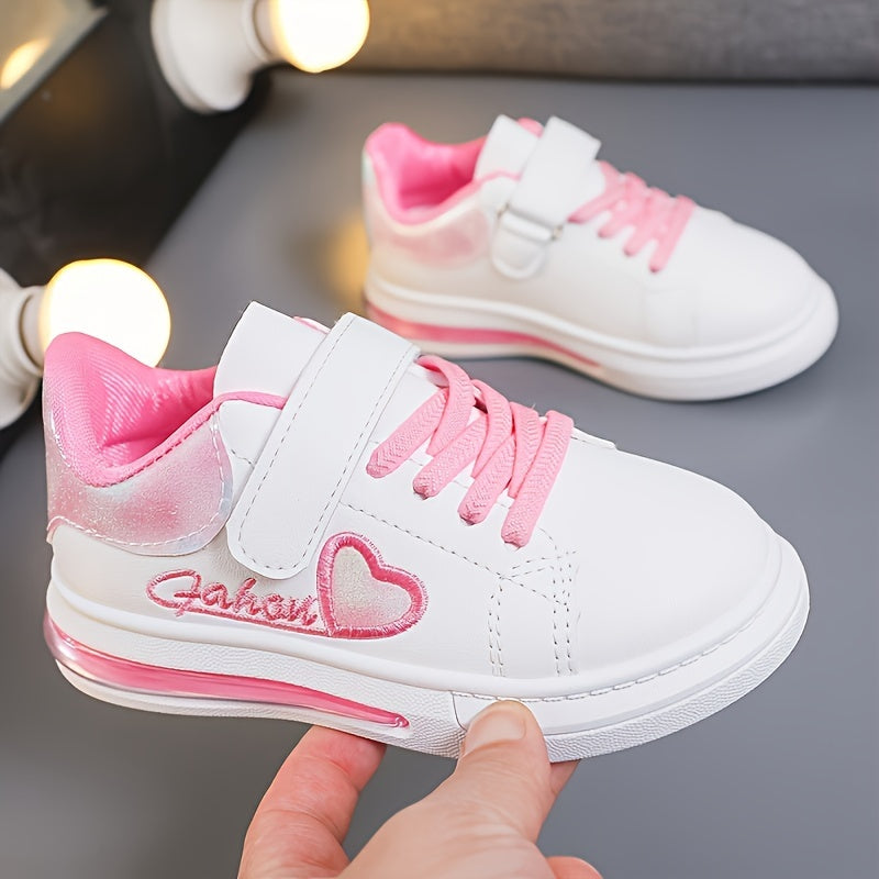 Comfortable and breathable girls' casual footwear with hook-and-loop closure for all seasons, including autumn and spring.