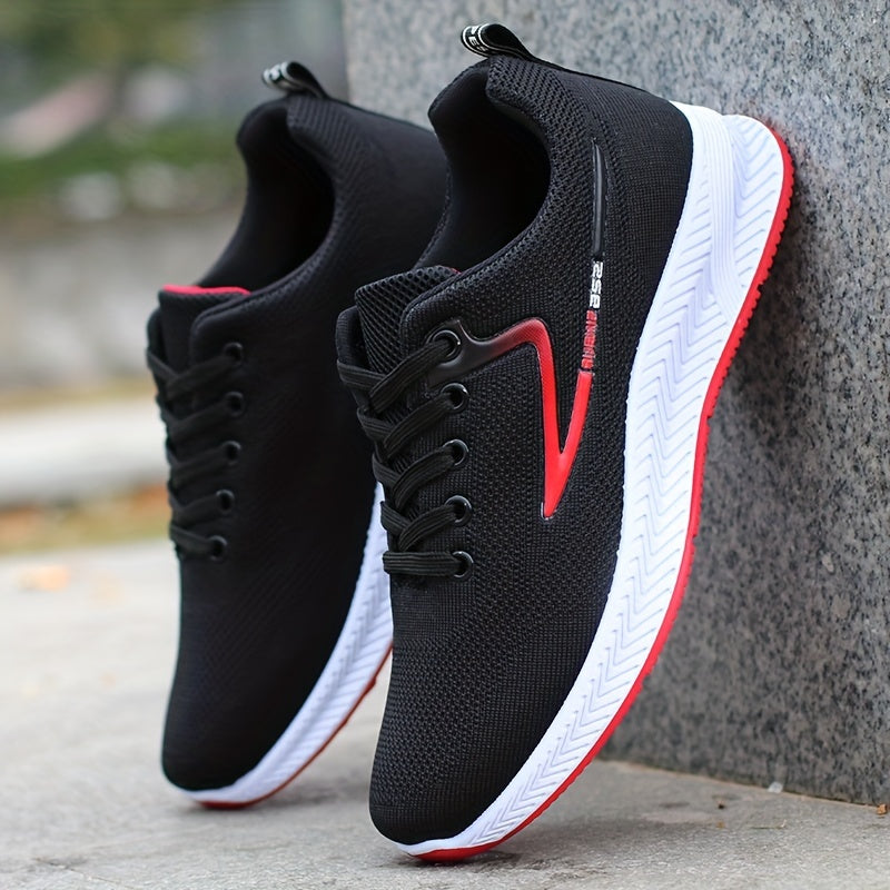 Lightweight and breathable lace-up sneakers for men, ideal for running, basketball, workout, and gym activities.