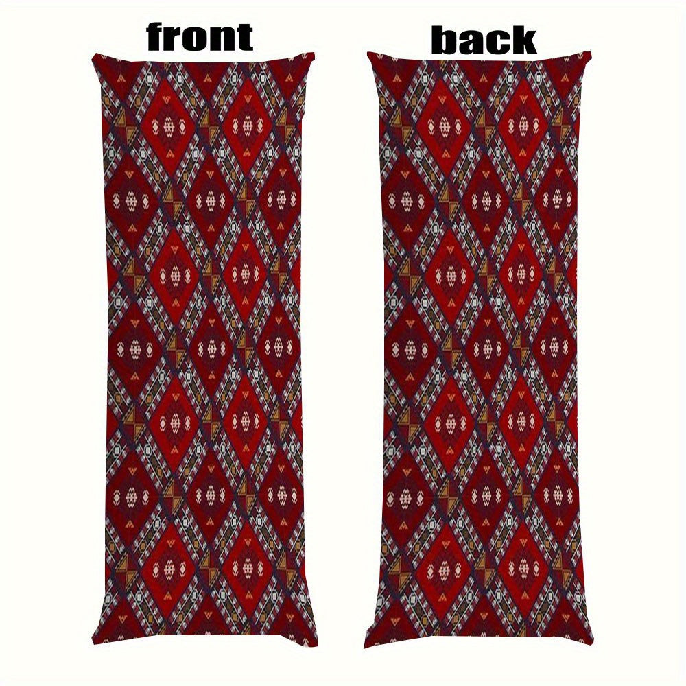 Body Pillow Cover, 50.8x137.16cm, Reversible with Zipper Closure - Persian Pattern, Retro Bohemian Style for Home Decor & Gifts. Ultra-Soft Fabric. Pillow is Not Included.