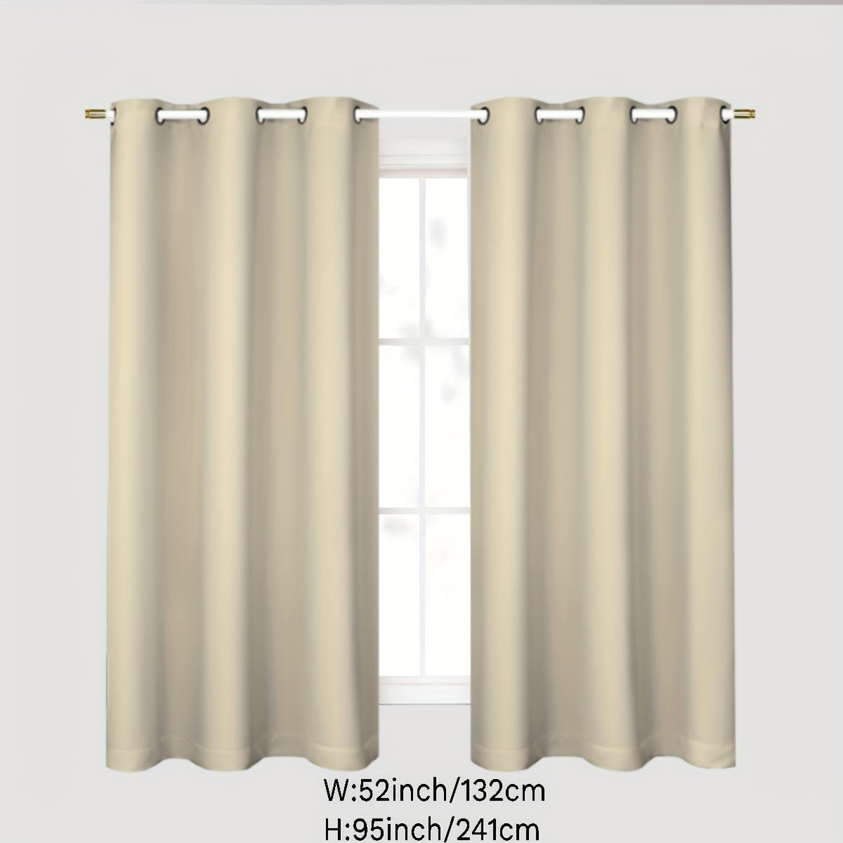 Blackout curtains in gray for a 1PC bedroom with grommets, offering thermal insulation, energy savings, noise reduction, and complete darkness. Ideal for living room use.