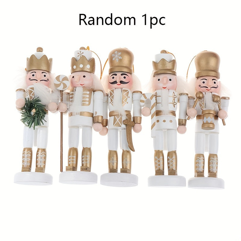 Wooden Nutcracker Soldier Ornament - 11.99cm Festive Christmas Decor for Tree or Tabletop, Ideal Christmas Tree Decoration