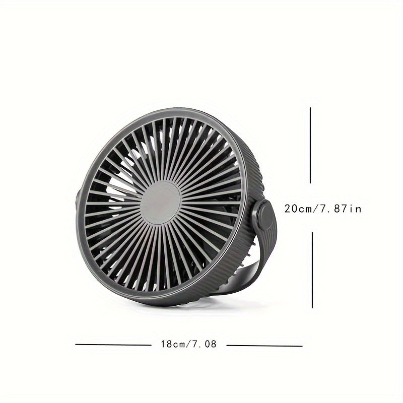 1 unit of a Portable Tripod Table Fan, featuring a High-Velocity USB Desk Fan made of durable ABS material. Its easy-to-carry design makes it perfect for both outdoor and home use.