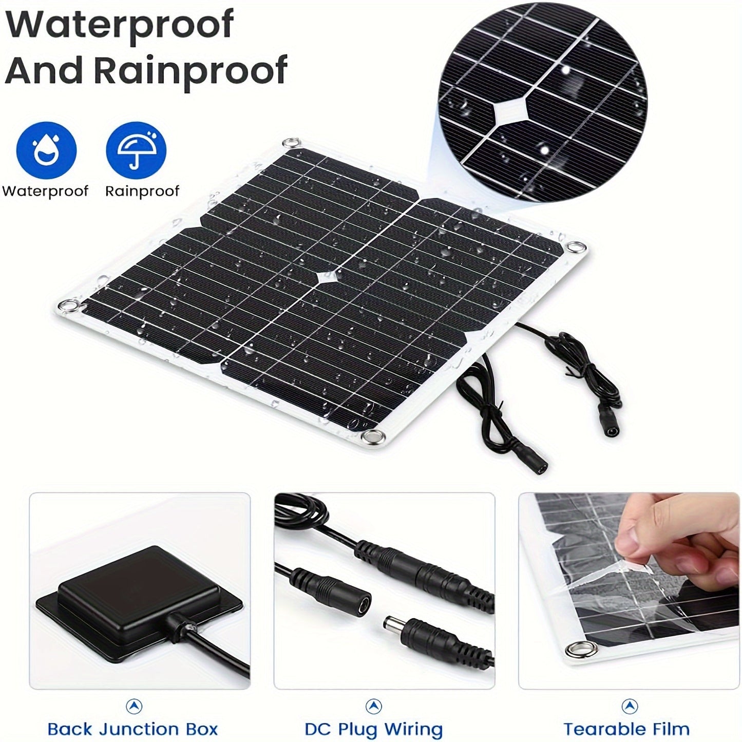 Solar Panel Fan Kit for Weatherproof and Rainproof Air Circulation - Ideal for Greenhouses, Pet Houses, Small Chicken Coops, Sheds, Window Exhaust, and Outdoor Ventilation