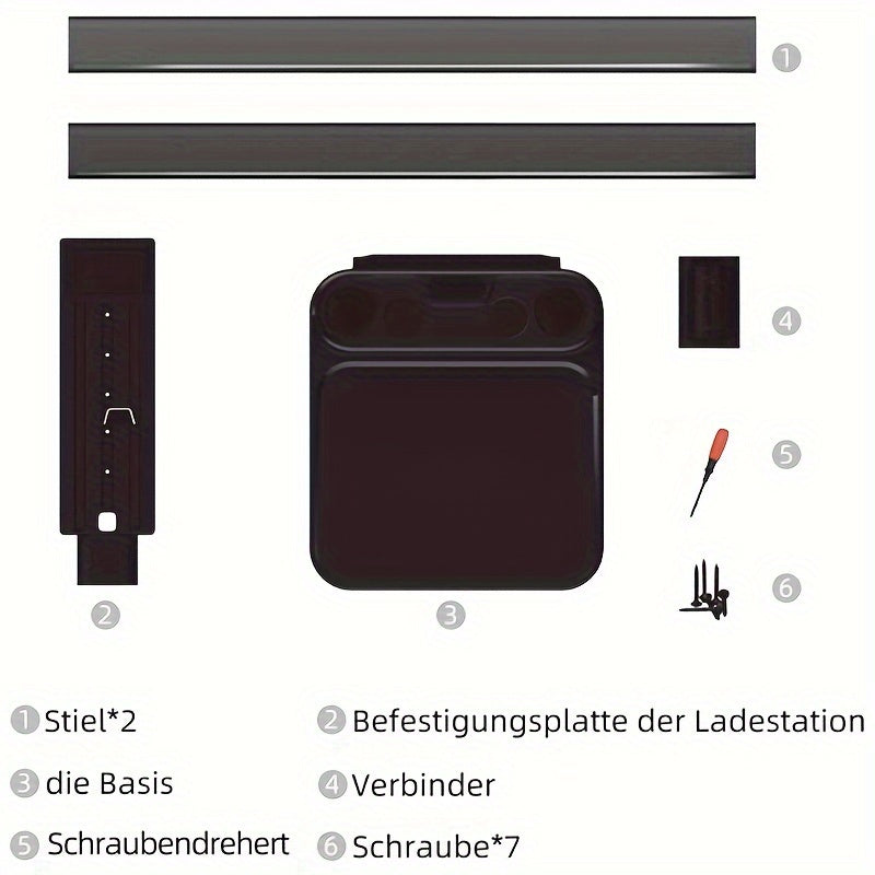 Dyson uchun mustahkam vakuum stendi - V6, V7, V8, V10, V11, V12, V15, SV18, SV21 simsiz vakuumlar uchun alohida ushlagich - Kuchli alyuminiy qotishma saqlash bracketi