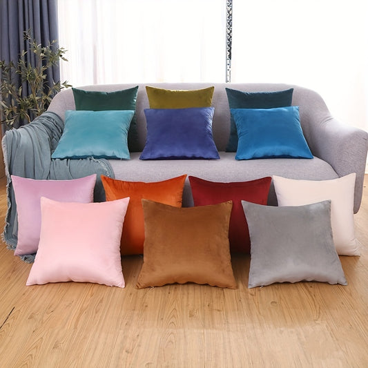 1 piece velour cushion covers for home decoration in multiple colors for winter living room and bedroom decor, without insert.