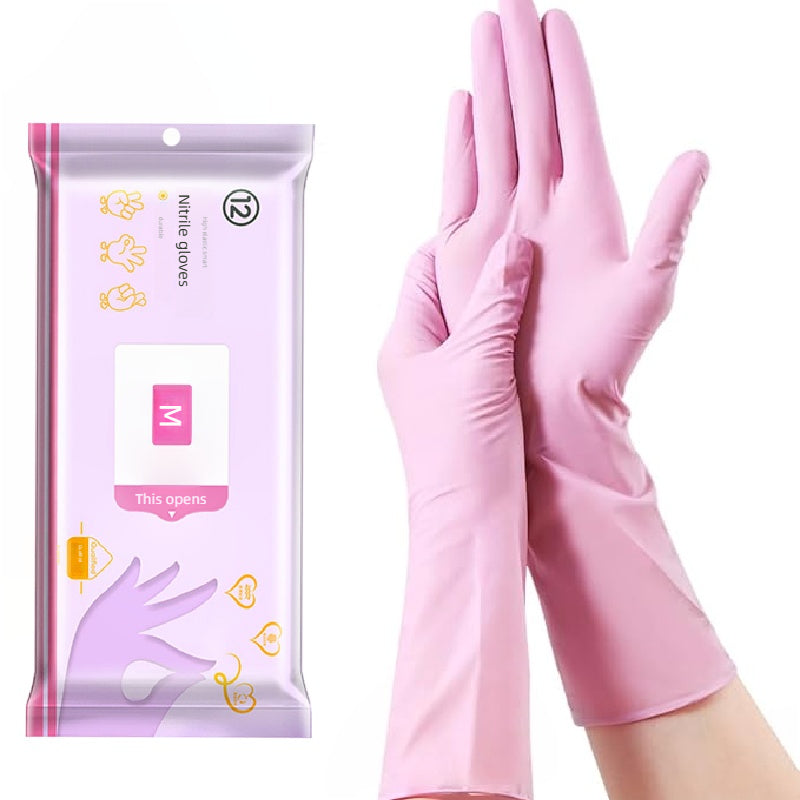 Get 30 pieces of extra long 30.48cm reusable nitrile gloves that are waterproof, durable, and flexible for use in the kitchen, bathroom, pet care, and more. These gloves are made with lead-free silicone cleaning supplies.