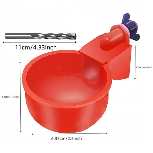 20-piece set for poultry feeding and watering - self-regulating, durable plastic design with drill bit and brackets included. Perfect for backyard farming of chickens, ducks, and birds.